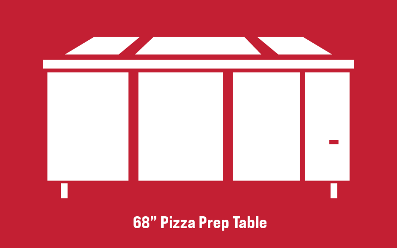 68-inch Pizza Prep Table